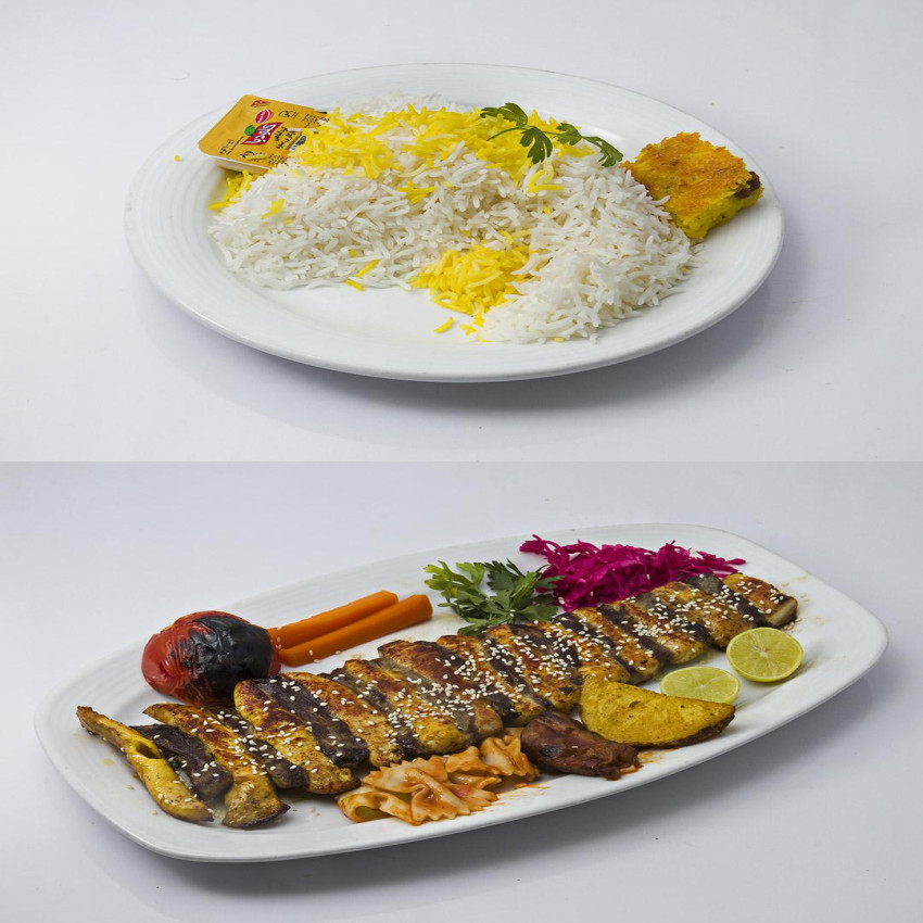  عکس چلو کباب ميکس بختياري ايراني