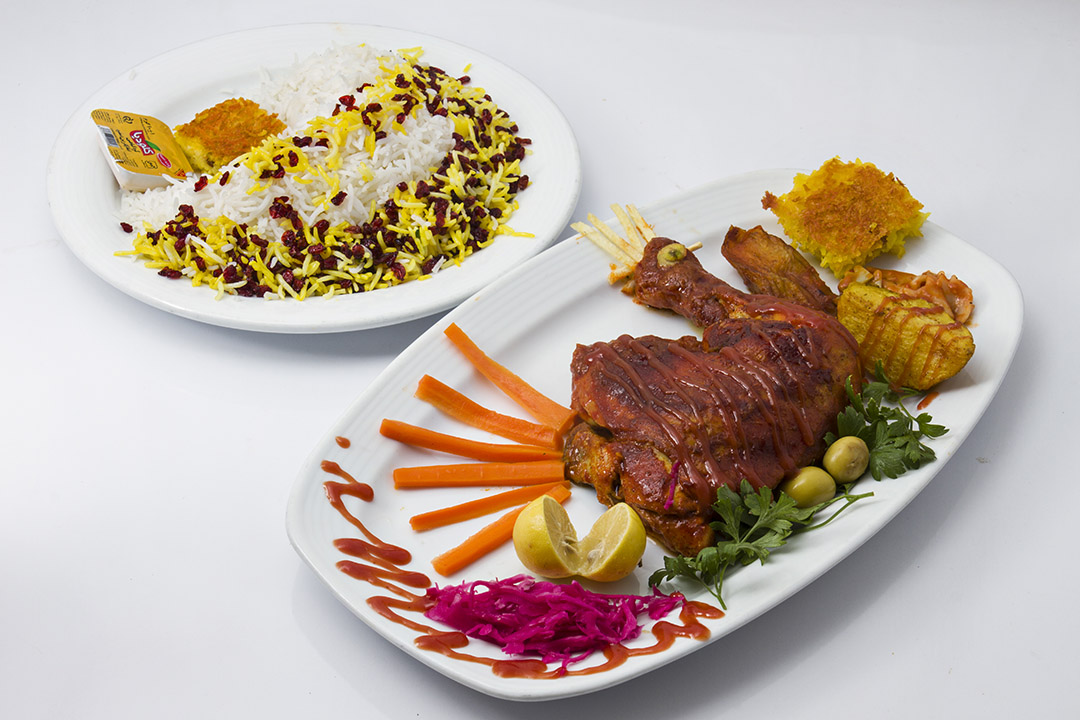  عکس زرشک پلو با مرغ سرخ شده ايراني