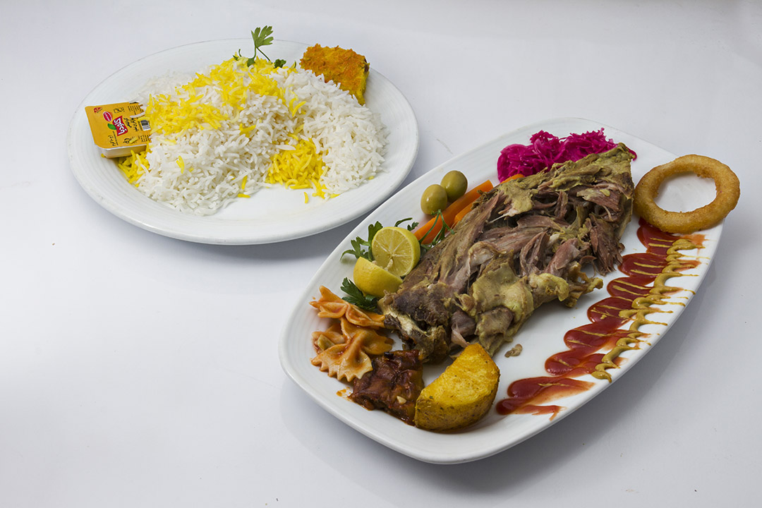  عکس چلو گوشت گردن ايراني  سس جدا