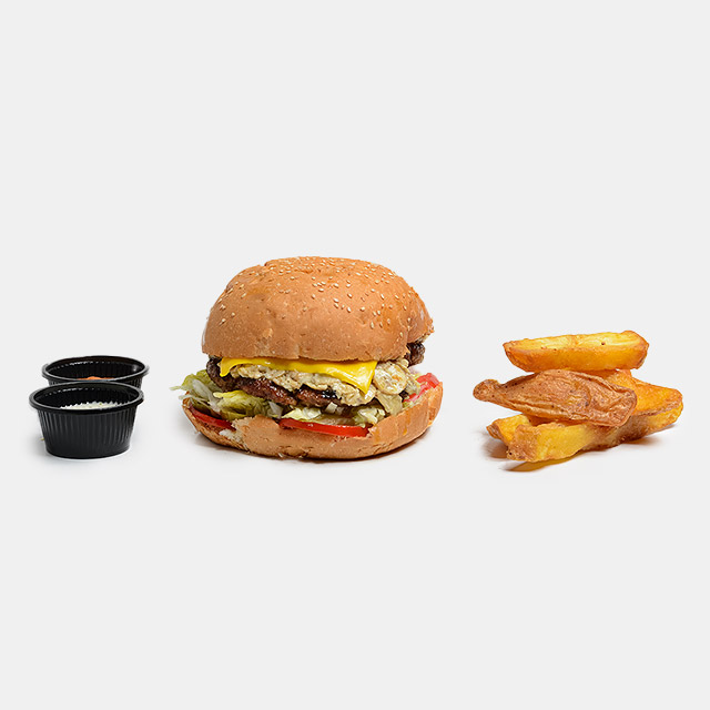  عکس همبرگر مخصوص+ سيب زميني