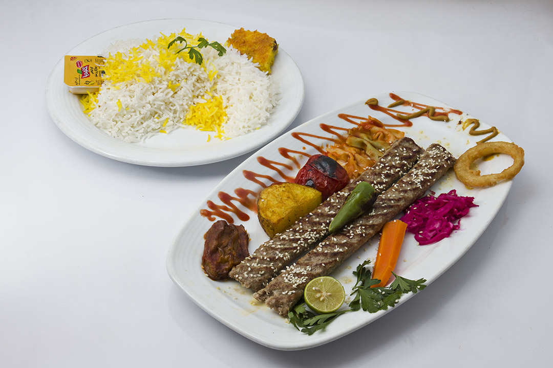  عکس چلو کباب کوبيده 100 گرمي ايراني